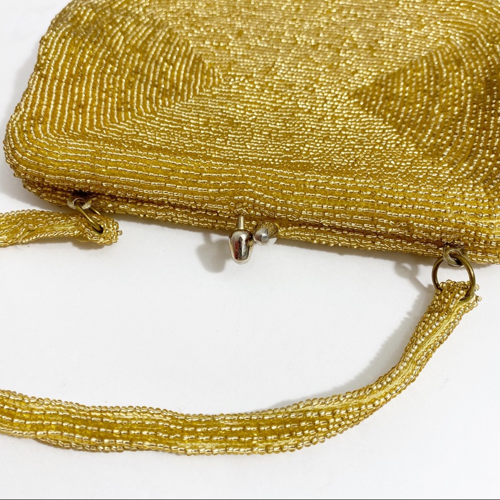 Vintage Walborg Gold Beaded Evening Purse